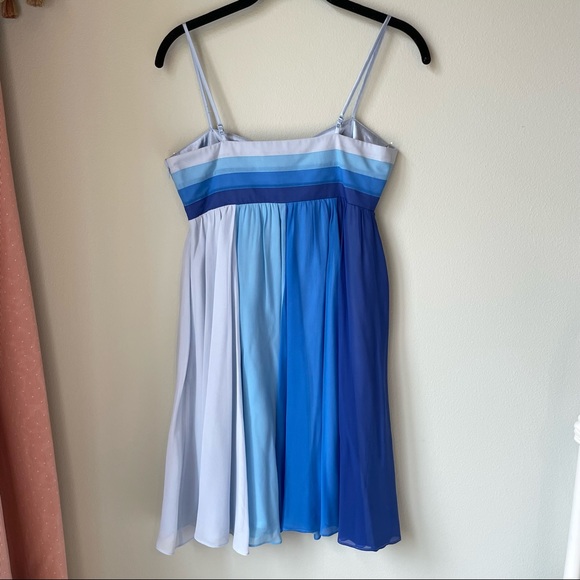 Betsey Johnson Four Shades of Blue Chiffon Mini Dress | Size 2 - Picture 12 of 14